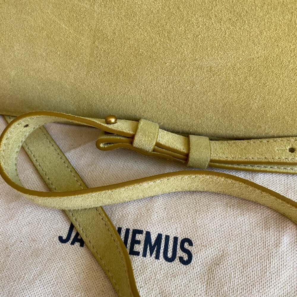 Jacquemus “Le Grand Chiquito” Suede Top Handle Bag in light green - Picture 10 of 16